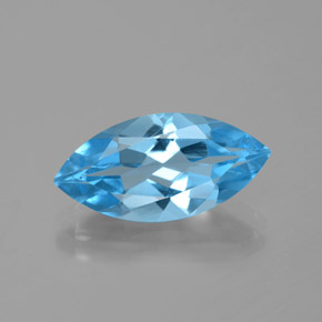 Azure Blue Topazio Gem - 4.6ct Marquise sfaccettato (ID: 385085)