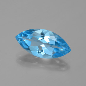 4.59 ct Blue Topaz Stone, Natural Topaz in Marquise Facet Shape for Sale