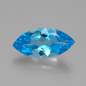 Swiss Blue Topaz Gem - 4.3ct Marquise Facet (ID: 385114)