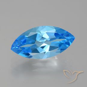 4.71ct Natural Swiss Blue Topaz, Marquise, VVS-VS