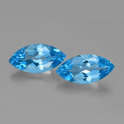 Medium Blue Topazio Gem - 4.4ct Marquise sfaccettato (ID: 385286)