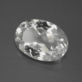 4.73 ct White Topaz Stone, Natural Topaz in Oval Facet Shape for Sale