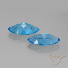 Topaz Gemstones in 16 x 8 mm (calibrated) Size for Sale, Topaz Stones in Swiss Blue Color