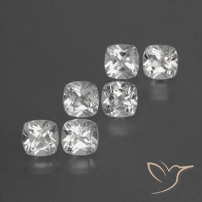 3.19 ctw White Topaz Stones, Natural Topaz in Cushion-Cut Shape for Sale