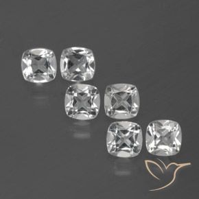 2.82ctw Natural Clear White Topaz, Cushion, VVS-VS