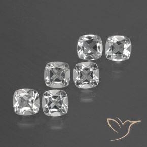 2.82 ctw White Topaz Stones, Natural Topaz in Cushion-Cut Shape for Sale