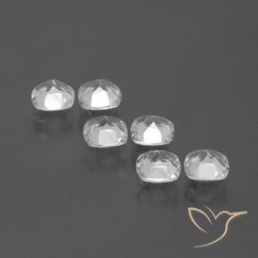 Topaz Gemstones in 4.6 x 4.6 mm Size for Sale, Topaz Stones in Clear White Color