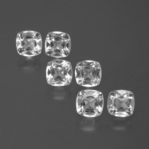 Clear White Topaz Gem - 0.4ct Cushion-Cut (ID: 385576)