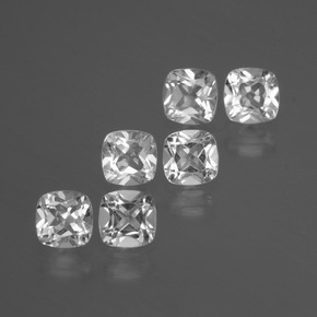 3.14 ctw White Topaz Stones, Natural Topaz in Cushion-Cut Shape for Sale