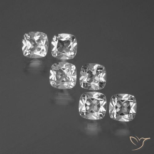 3.07ctw Natural Clear White Topaz, Cushion, VVS-VS