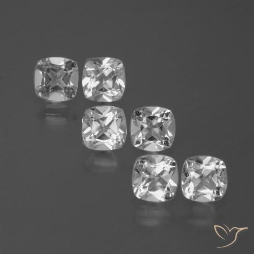 2.92ctw Natural Clear White Topaz, Cushion, VVS-VS