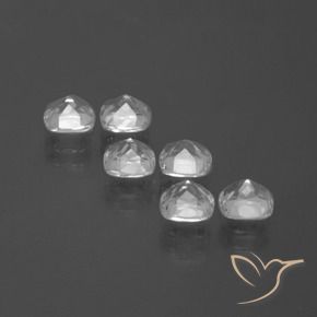 Topaz Gemstones in 4.6 x 4.6 mm Size for Sale, Topaz Stones in Clear White Color