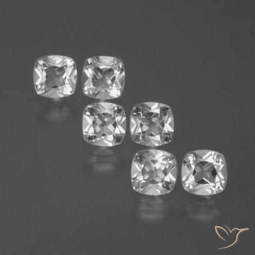2.97ctw Natural Clear White Topaz, Cushion, VVS-VS