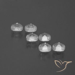 Topaz Gemstones in 4.6 x 4.5 mm Size for Sale, Topaz Stones in Clear White Color