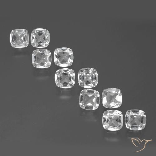 4.17ctw Natural Clear White Topaz, Cushion, VVS-VS