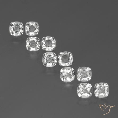 Blanco Topacio Gema - 0.5ct Corte en Forma Cojín (ID: 385663)