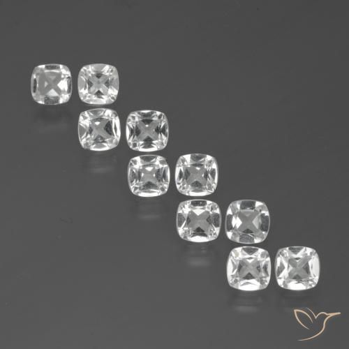 White Topaz Gem - 0.4ct Cushion-Cut (ID: 385665)