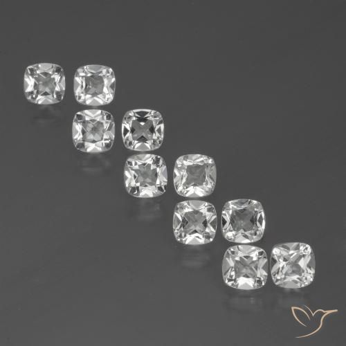 4.79ctw Natural White Topaz, Cushion, VVS-VS