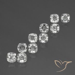 4.79 ctw White Topaz Stones, Natural Topaz in Cushion-Cut Shape for Sale