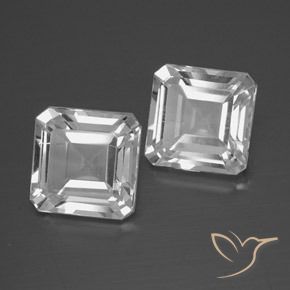6.11 ctw White Topaz Stones, Natural Topaz in Octagon Facet Shape for Sale
