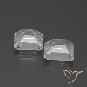 Topaz Gemstones in 8 x 8 mm (calibrated) Size for Sale, Topaz Stones in Clear White Color