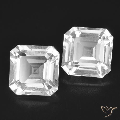 6.23ctw Natural Clear White Topaz, Emerald Cut, VVS-VS