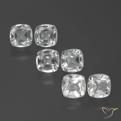 2.79ctw Natural Clear White Topaz, Cushion, VVS-VS