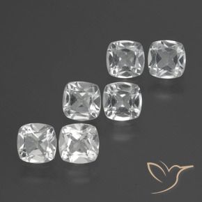 2.79 ctw White Topaz Stones, Natural Topaz in Cushion-Cut Shape for Sale