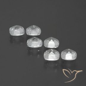 Topaz Gemstones in 4.6 x 4.6 mm Size for Sale, Topaz Stones in Clear White Color