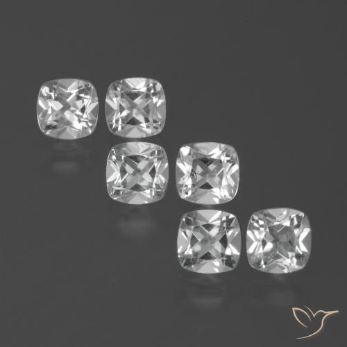 2.92ctw Natural Clear White Topaz, Cushion, VVS-VS