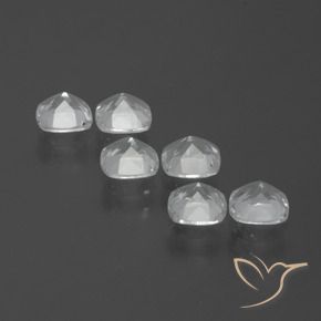 Topaz Gemstones in 4.6 x 4.5 mm Size for Sale, Topaz Stones in Clear White Color