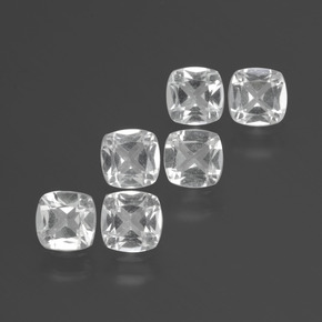 2.60 ctw White Topaz Stones, Natural Topaz in Cushion-Cut Shape for Sale