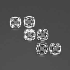 Clear White Topaz Gem - 0.5ct Cushion-Cut (ID: 385997)