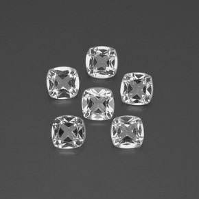 2.75 ctw White Topaz Stones, Natural Topaz in Cushion-Cut Shape for Sale