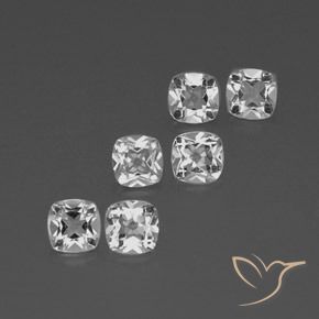 2.91ctw Natural White Topaz, Cushion, VVS-VS