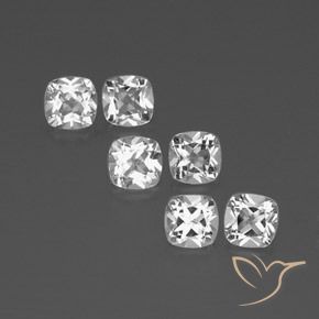 3.05ctw Natural White Topaz, Cushion, VVS-VS