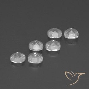 Topaz Gemstones in 4.6 x 4.5 mm Size for Sale, Topaz Stones in White Color