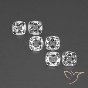 2.81ctw Natural Clear White Topaz, Cushion, VVS-VS
