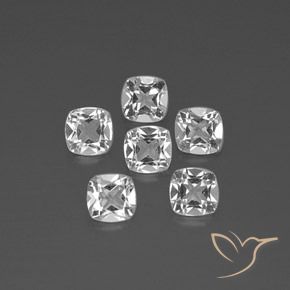 2.81 ctw White Topaz Stones, Natural Topaz in Cushion-Cut Shape for Sale