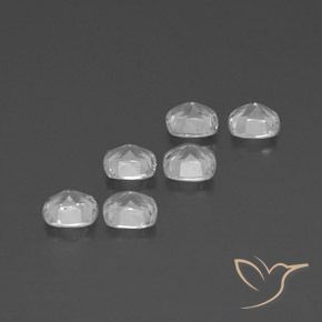 Topaz Gemstones in 4.6 x 4.5 mm Size for Sale, Topaz Stones in Clear White Color
