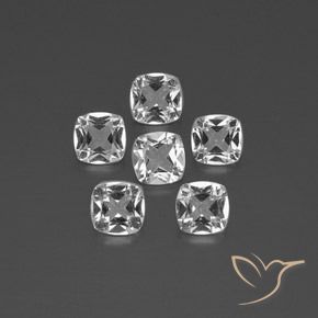 2.77 ctw White Topaz Stones, Natural Topaz in Cushion-Cut Shape for Sale
