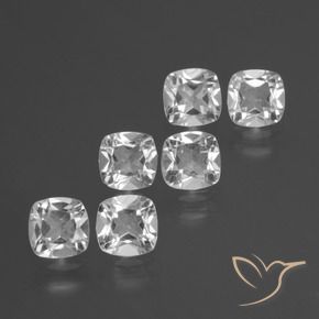 2.74 ctw White Topaz Stones, Natural Topaz in Cushion-Cut Shape for Sale