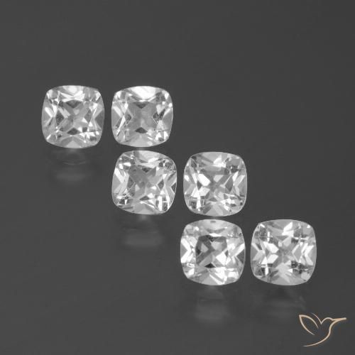 2.98ctw Natural White Topaz, Cushion, VVS-VS