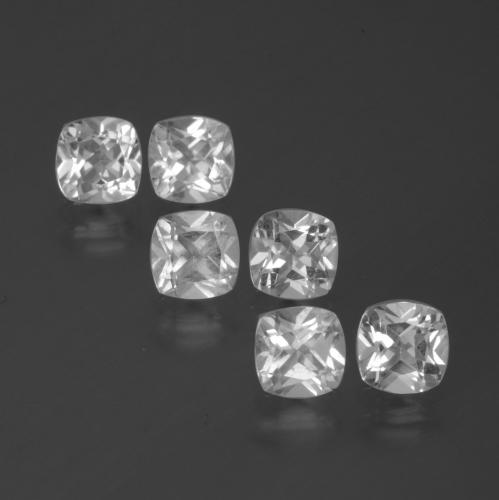 Blanco Topacio Gema - 0.5ct Corte en Forma Cojín (ID: 386358)