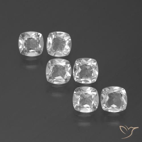 2.81ctw Natural White Topaz, Cushion, VVS-VS