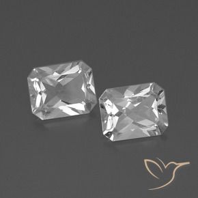 7.55 ctw White Topaz Stones, Natural Topaz in Octagon Facet Shape for Sale