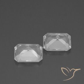 Topaz Gemstones in 10 x 8 mm (calibrated) Size for Sale, Topaz Stones in White Color