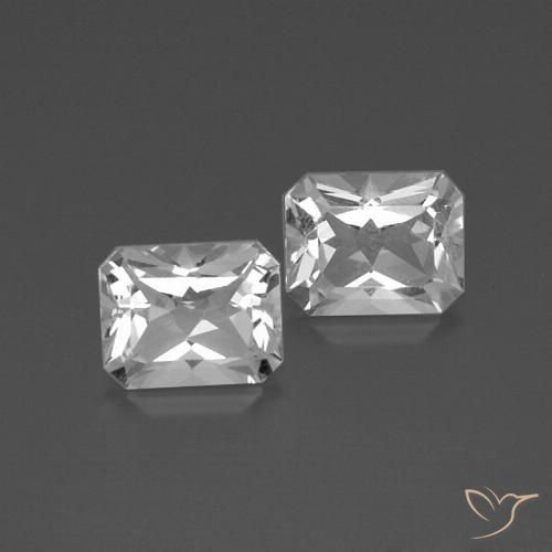 7.5 ct White Topaz, 9.9 x 7.9 mm Octagon Cut From Brazil, Photo A