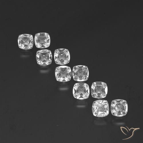 4.47ctw Natural Clear White Topaz, Cushion, VVS-VS