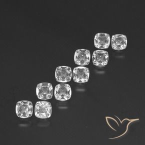 4.47 ctw White Topaz Stones, Natural Topaz in Cushion-Cut Shape for Sale
